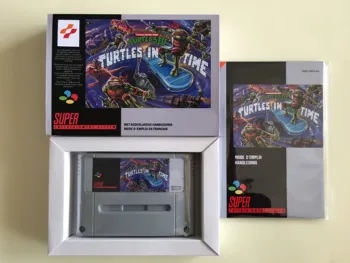 

16Bit Games ** Teenage Mutant Hero Turtles 4 - Turtles in Time ( French PAL Version!! Box+Manual+Cartridge!! )