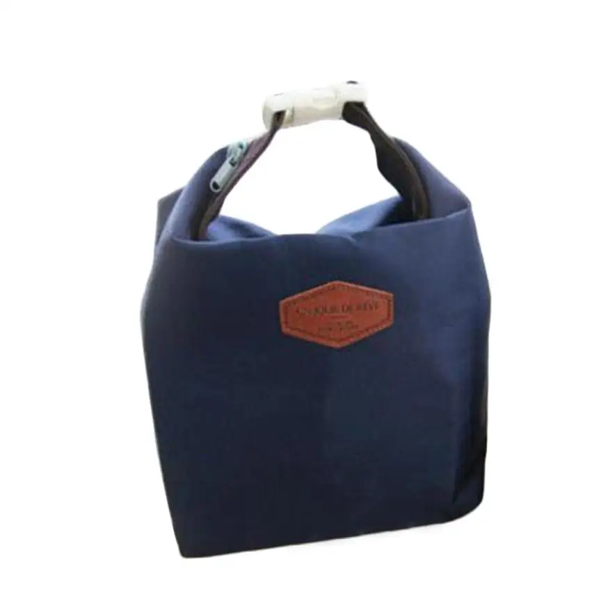 

Storage Bag Waterproof Food Solid Navy Lunch Bags Thermal insulation Pouch Cooler Organize Case 18JAN31