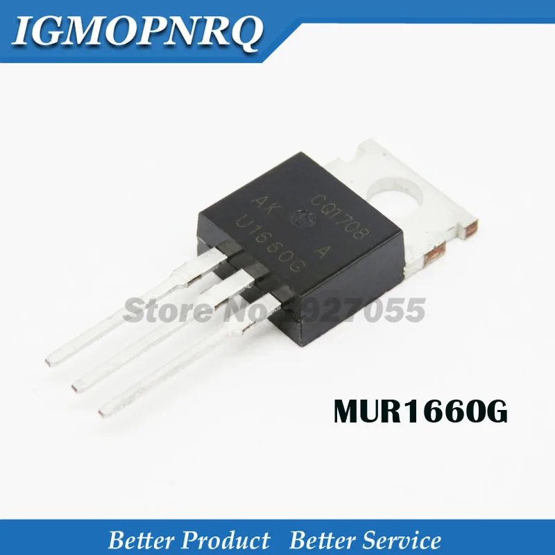 

10pcs MUR1660G TO220 MUR1660CT U1660G TO-220 MUR1660 1660CT new original