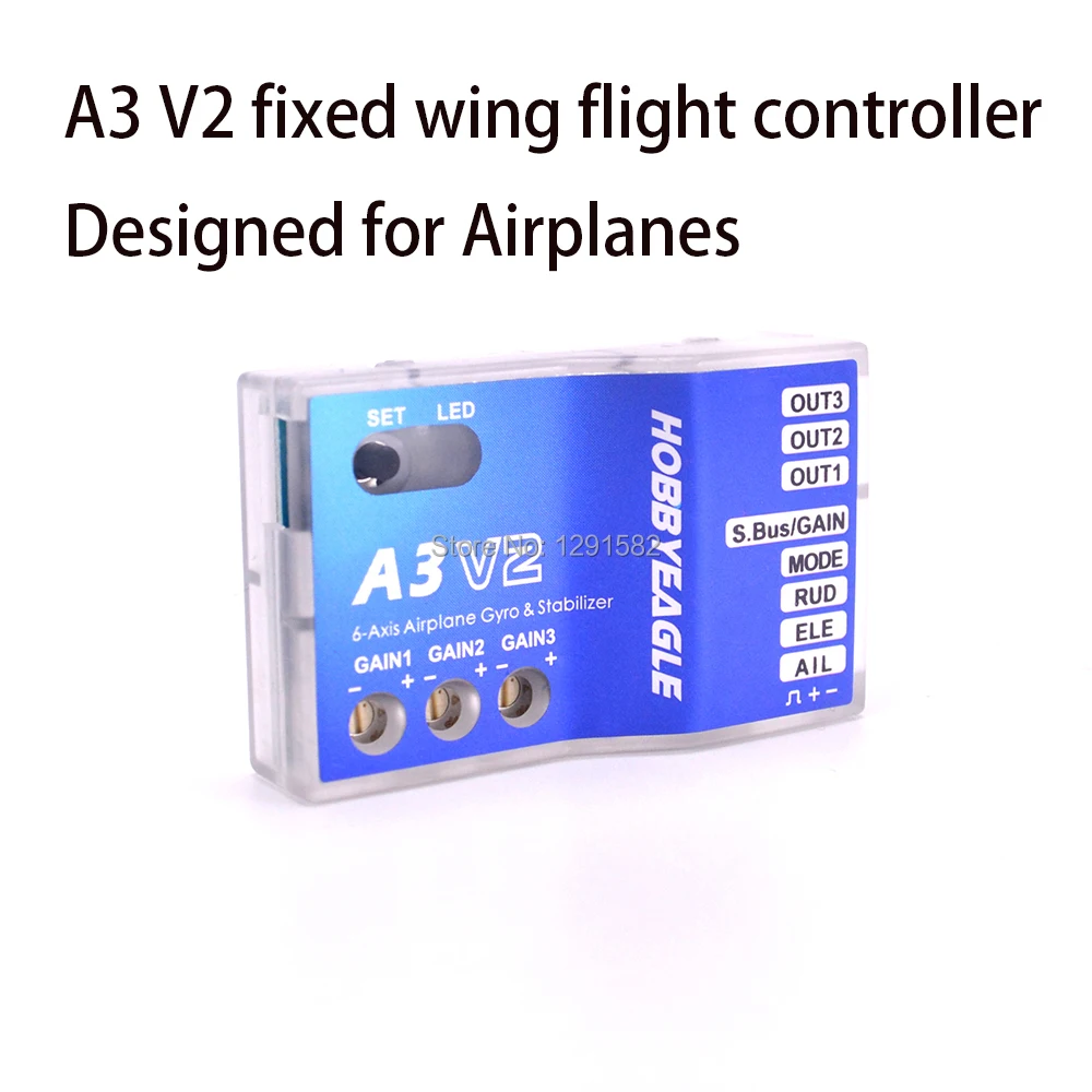 

Hobby Eagle A3 V2 Aeroplane Flight Controller Stabilizer for RC Airplane Fixed-wing Copter