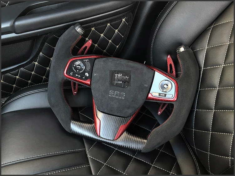 Подходит для HONDA CIVIC 10 gen 16 17 18 ручка переключения передач из углеродного волокна