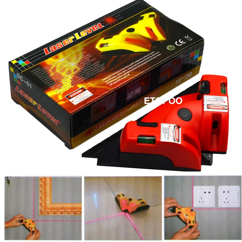 

2 Colors Right Angle 90 Degree Vertical Pro Vertical Horizontal nivel laser level Line Projection Square Level