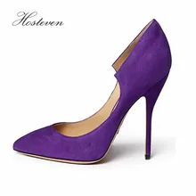 Hosteven Femmes Chaussures de Pompes De Mariage Bout Rond Chaussures Femme Talons hauts Printemps Automne Troupeau En Cuir Solide Chaussures Plus La Taille 34-44