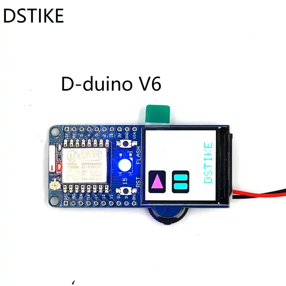 DSTIKE D-duino V6 ESP8266 Color LCD 1 3 TFT Arduino NodeMCU WiFi IOT development board RGB LED 1A Battery charging CP2102