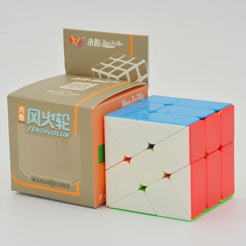 YJ ветряная мельница кубик без наклеек Yongjun Ветер Огонь колесо головоломка 3x3 MagicCube Cubo Magico обучения Развивающие игрушки для детей