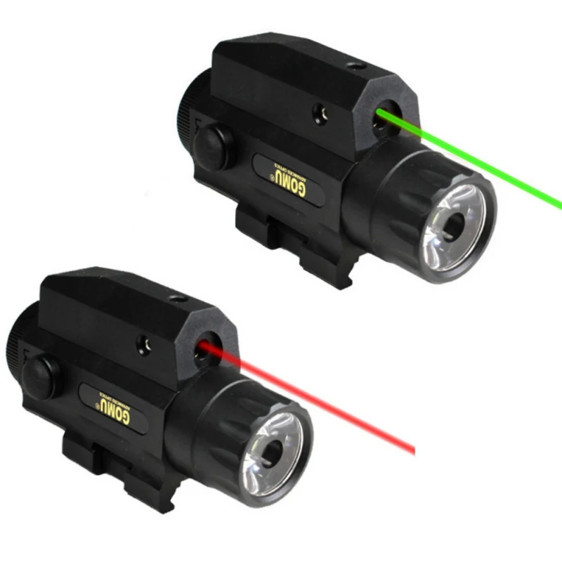 

9907 Camping Laser torch Red Green Laser Sight LED Strong Tactical Flashlight Outdoor Hunting Accessories
