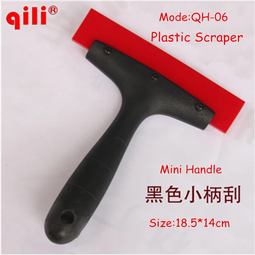 

Qili QH-06 Scraper Tools Squeegee Vinyl Car Wrap Tools Red Rubber Squeegee with handle snow and ice scraper window cleaning tool