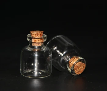 

300pcs 22*28mm 4ml Mason Jars Storage Bottle Small Glass Bottle Vials Glass Jars Cheap Cork Stopper Make Wish Small Glass Bottle