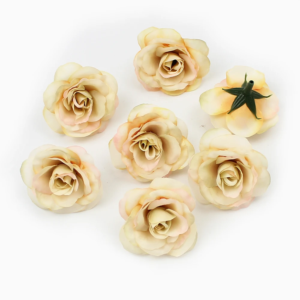 HUADODO 4cm 10Pieces Rose Artificial flowers heads Silk flower For Home Garden DIY Wedding Decoration Fake Flowers HUADODO 4cm 10Pieces Rose Artificial flowers heads Silk flower For Home Garden DIY Wedding Decoration Fake Flowers