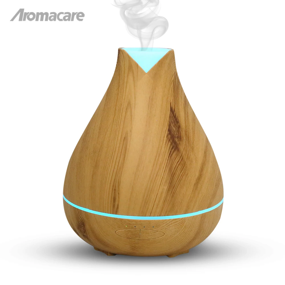 

Care 530ml Aroma Essential Oil Diffuser Ultrasonic Air Humidifier with Wood Grain 7 Color Changing LED Lights for Office Home