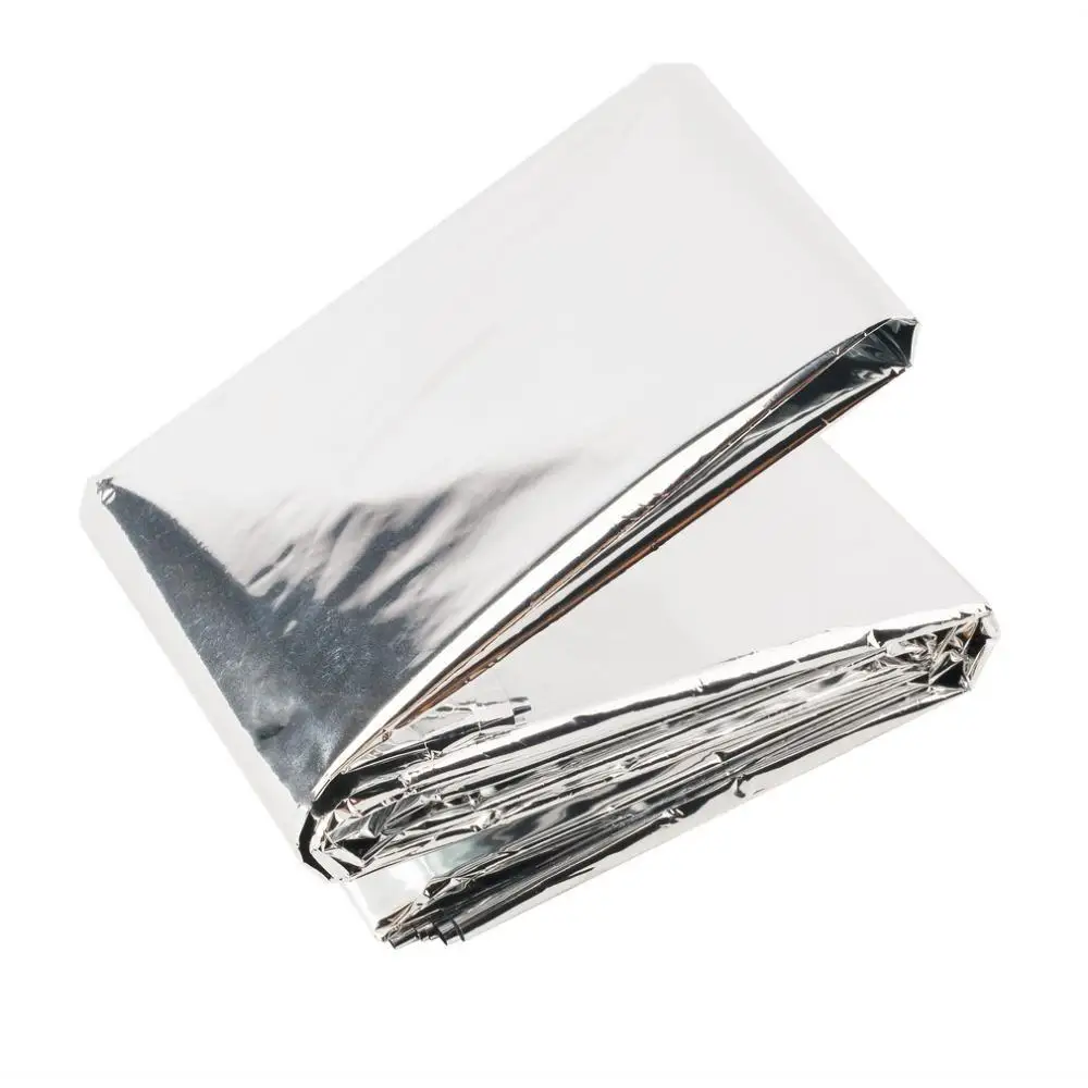 

New Waterproof 130*210CM Emergency Blanket Survival Rescue Insulation Curtain Outdoor Life-saving Blanket ouotdoor blanket