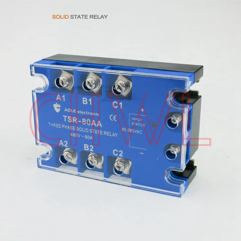 

SSR Relays TSR-80AA 80A/480VAC AC control AC Three Phase Solid State Relay FREE SHIPPING