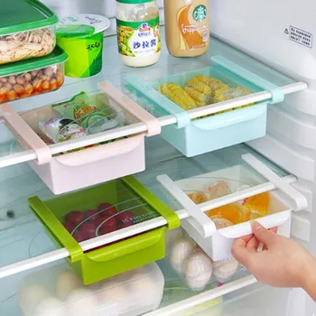 

2016 Newest Wall Shelf The Refrigerator Storage Rack With Layer Partition Tic Type Storing Box Kitchen Shelf Organizer Case