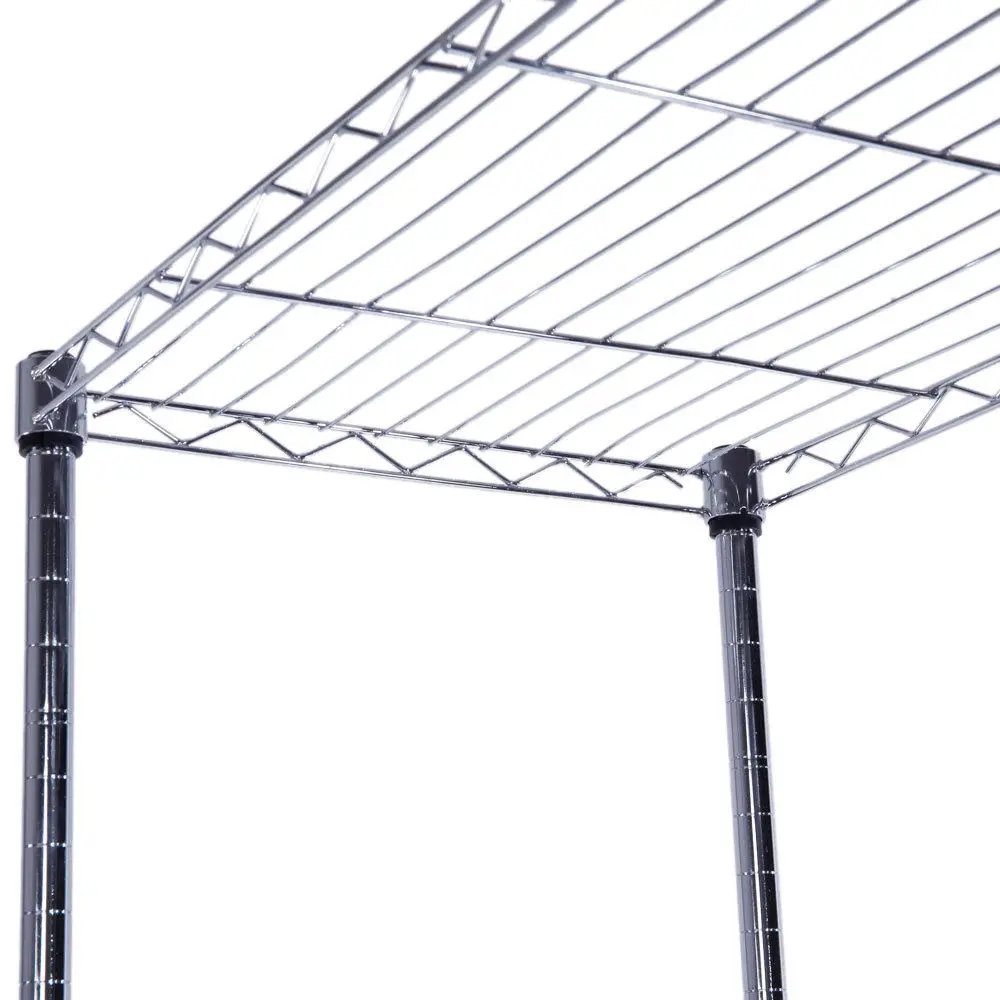 65x36x14" Commercial 5 Tier Shelf Adjustable Wire Metal Shelving Rack w/ Rolling 