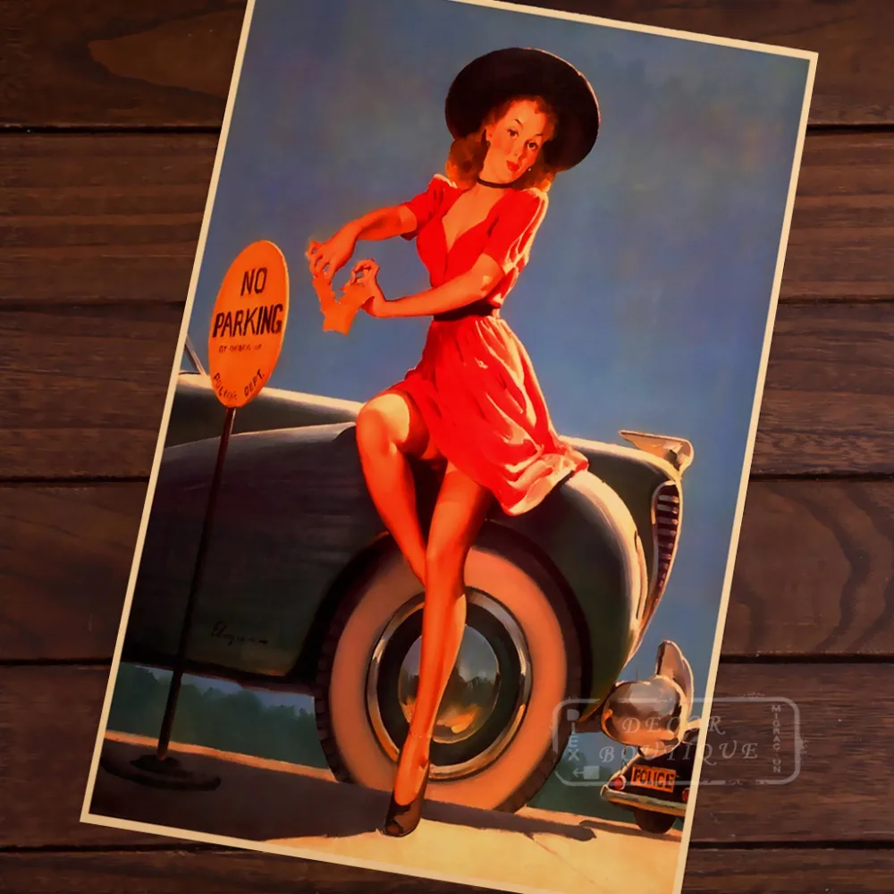 Shotgun Hunt Pin Up девушка поп арт карта Плакат классический винтажный Ретро Крафт холст