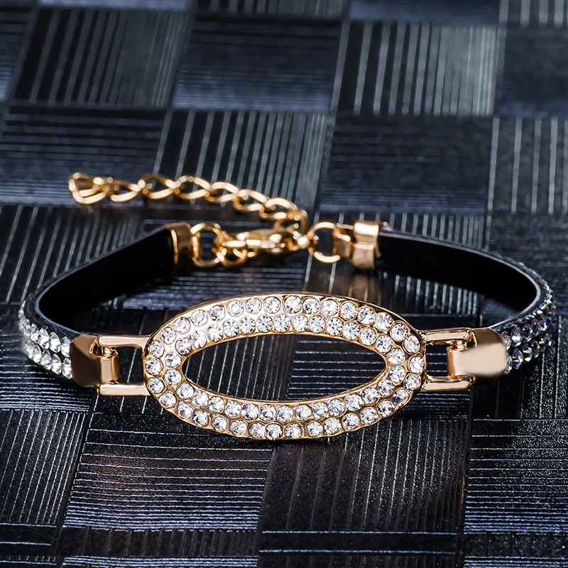 MISANANRYNE роскошный золотой цвет браслеты для женщин Кристалл цепи звено браслеты, ювелирные изделия ювелирный женский браслет