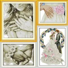 Oneroom Happy wedding good day обручальное кольцо для вышивки крестом DIY 11CT 14CT Набор для вышивки крестом ручной работы для рукоделия