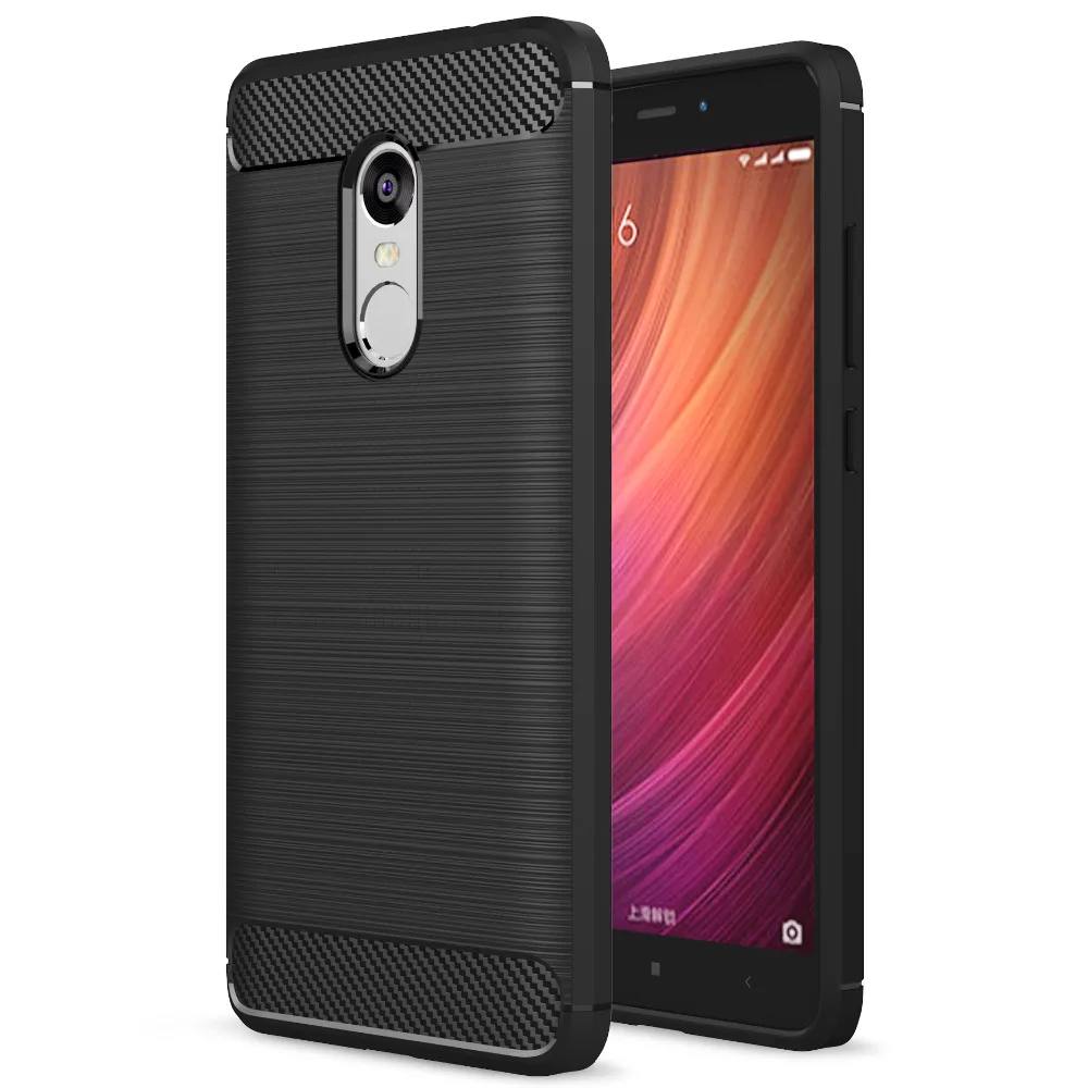 Чехол для Redmi Note 4 ударопрочный Роскошный Матовый силиконовый чехол с текстурой