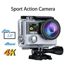 Boblov X6 4K Ultra HD Wifi 170degree Sport Action Camera Helmet Waterproof IP68 Camcorder Recorder+Remote Control+2pcs Battery