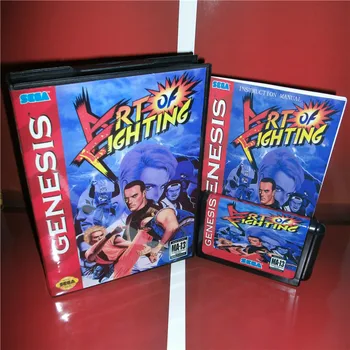 

Art of Fighting US Cover with box and manual For Sega Megadrive Genesis Video Game Console 16 bit MD card