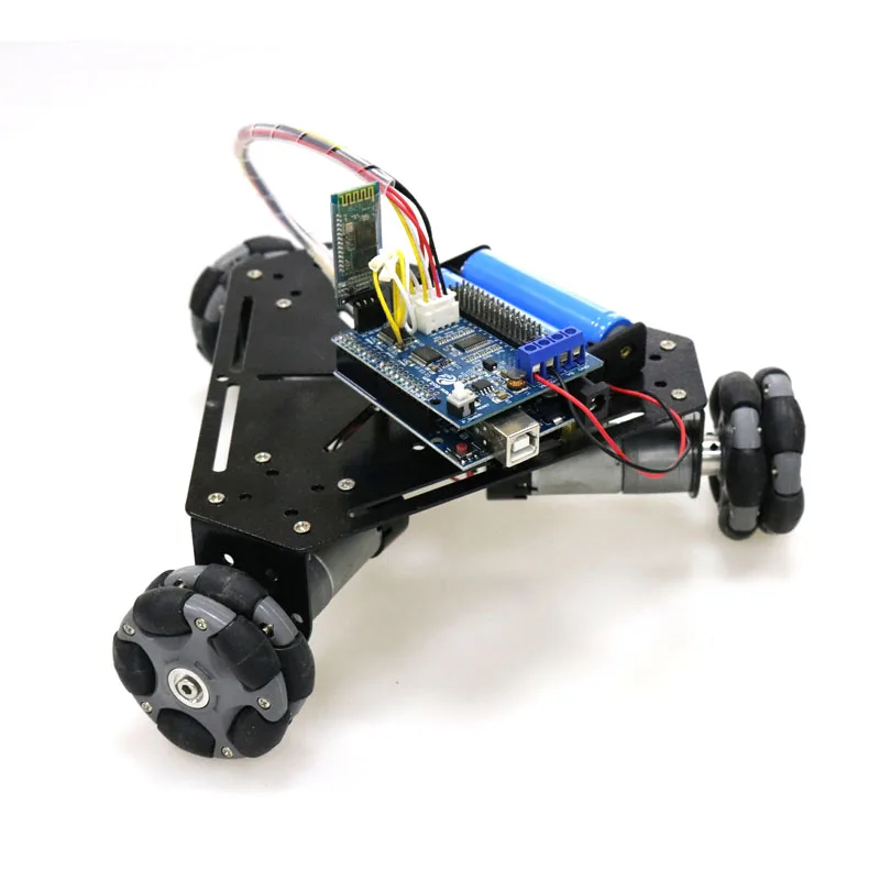 Wireless Remote Control 3wd Omni Directional Wheel Smart Car Chassis with WiFi Handle Bluetooth for Robot Graduation Design DIY