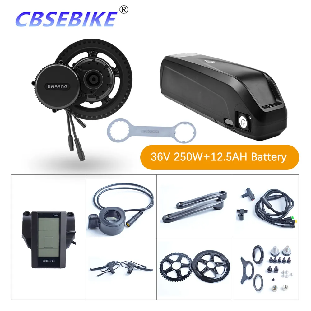 Flash Deal Bafang BBS01B Mid Drive Motor Kit  36V250W  Electric Bicycle Conversion  with Battery 36V 12.5AH 0