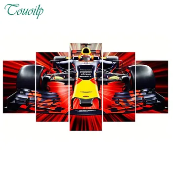 

Touoilp 5pcs Full Square/Round Drill 5D DIY Diamond Painting "Racing car" Multi-picture Combination Embroidery Mosaic Home Deco