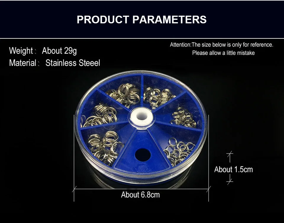 115 шт. набор разъемных колец из нержавеющей стали, аксессуары для рыбалки, круглое кольцо, соединитель для пустых приманок, кривошипная приманка