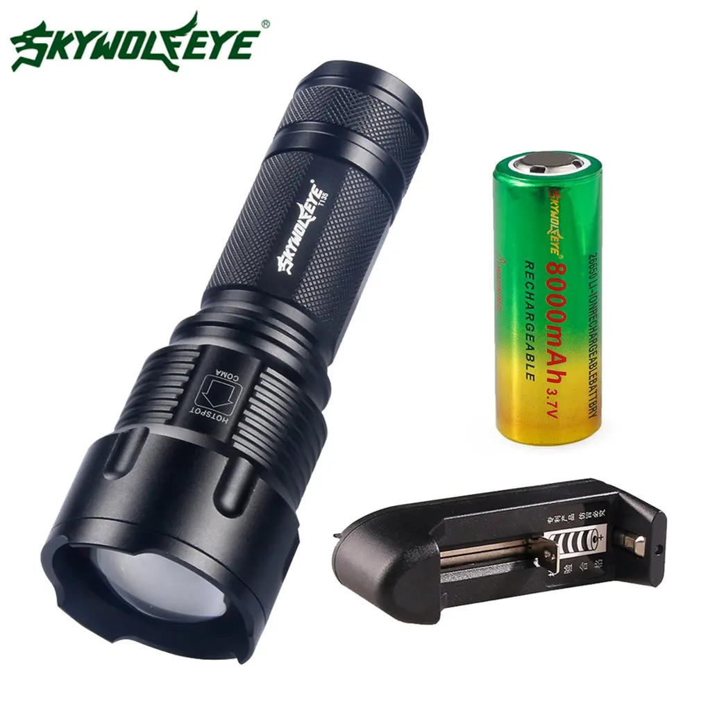 

T135 Tactical LED Flashlight Telescopic flashlight Portable Powerful Practical Super Bright For Hiking and Camping