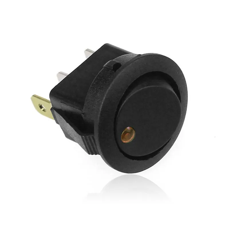 

AUTO Angel Eye Dot Light 2.4 CM Car Boat Round Rocker ON/OFF SPST Switch 12V Blue,Red,Green,Yellow metal switch Au 04
