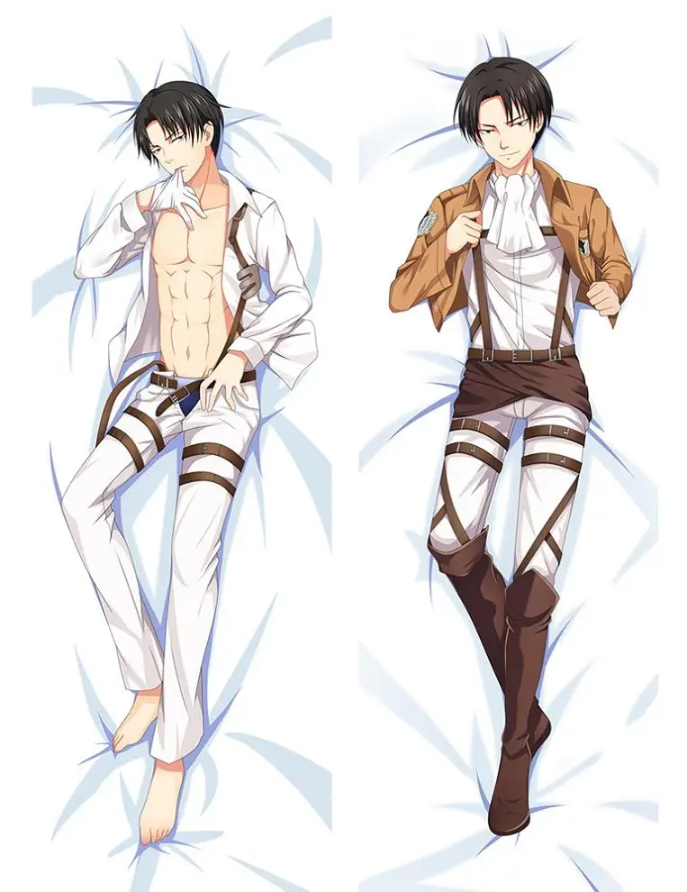 Аниме Shingeki no Kyojin Подушка «Dakimakura» чехол Чехол атака на Титанов Levi Rivaille обнимающие постельные принадлежности для тела наволочка s чехлы - Цвет: A