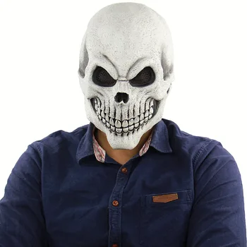 

Halloween Scary Mask Costume for Men Women Kids Deluxe Overhead Mask White Mask Morris Studios Men's Death Skull Bones Full Mask