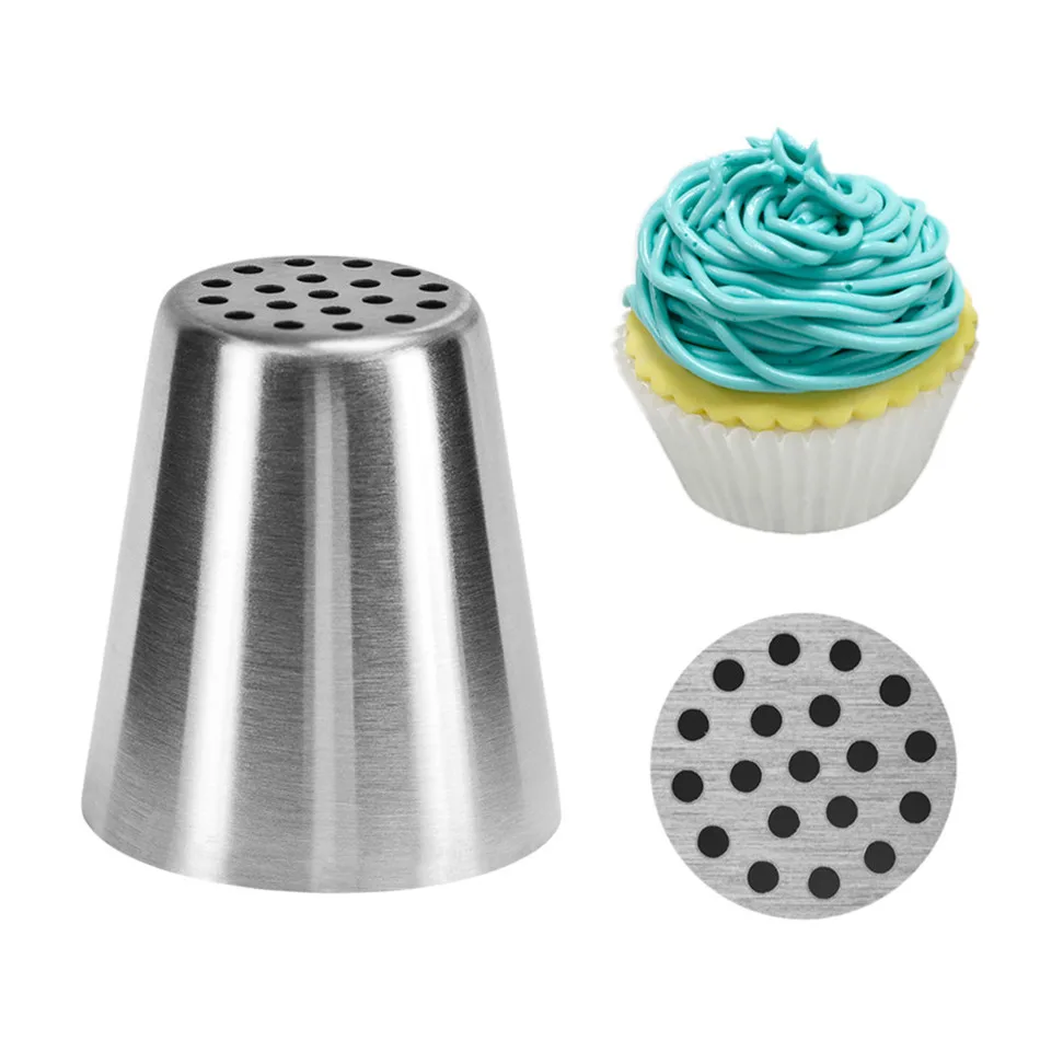 

2018 New Stainless steel decoration mouth 20 small round hole Russian decoration tool baking gadget