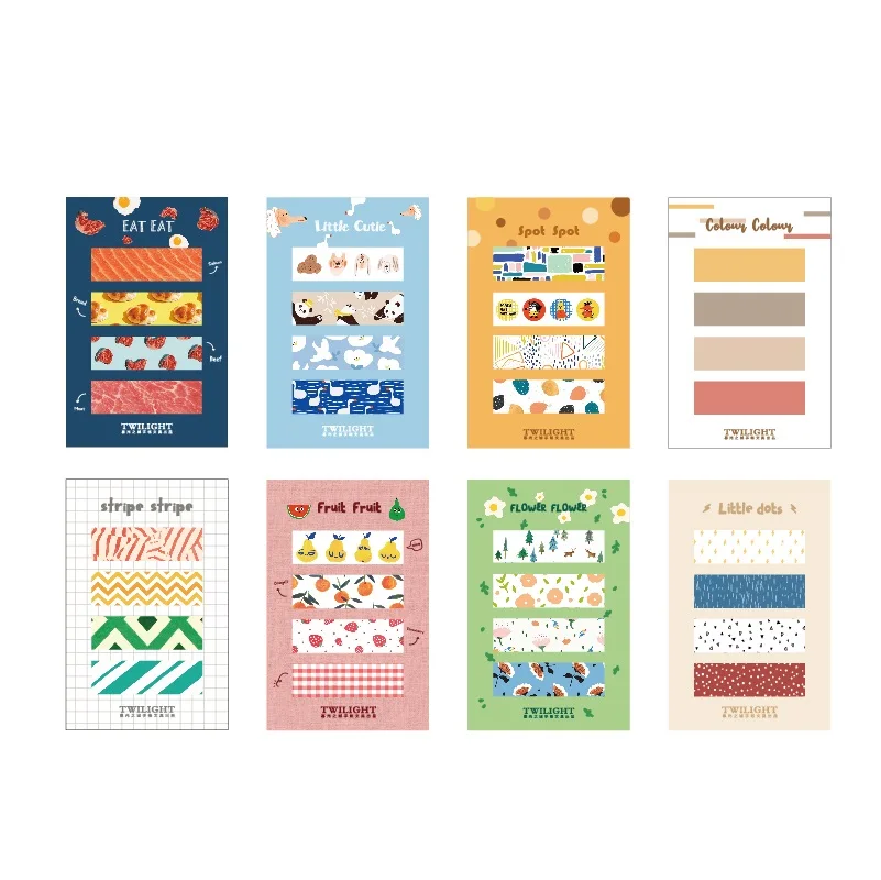 

8pcs Little Cutie sticky notes Cartoon birds fruit flower color memo pad Post index sticker it label Office School supplies F429