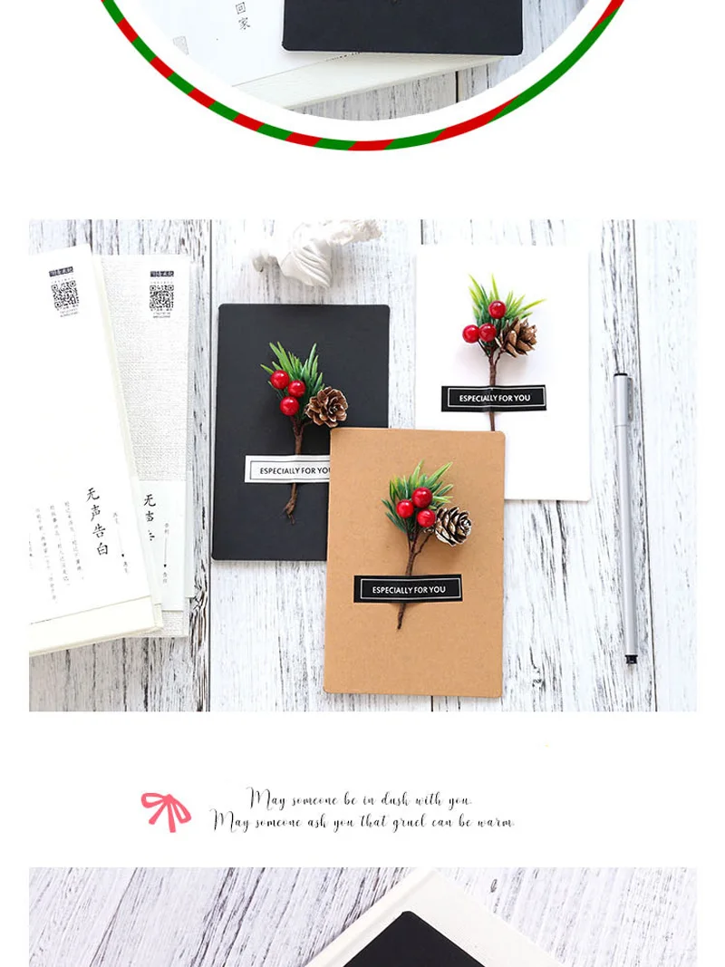 EZONE Рождественский конверт Kawaii Pinecone/гриб крафт-карты для письма День благодарения пригласительная открытка Карта школьные офисные поставки