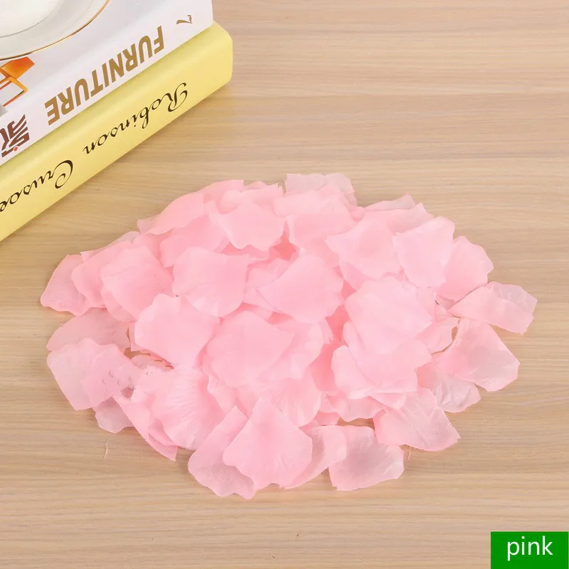 Denisfen цветочные лепестки для свадьбы Petale De Rose искусственный цветок девушка бросок Шелковый лепесток для свадьбы украшения 100 шт - Цвет: Розовый
