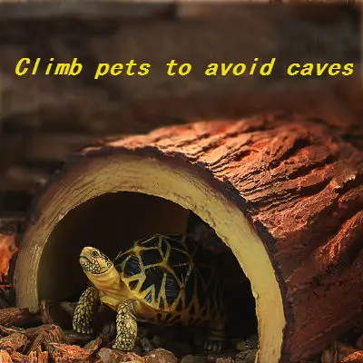 

Reptile supplies Simulation bark dodge cave Resin material tree hole Catching box landscaping lizard guarding the palace nest