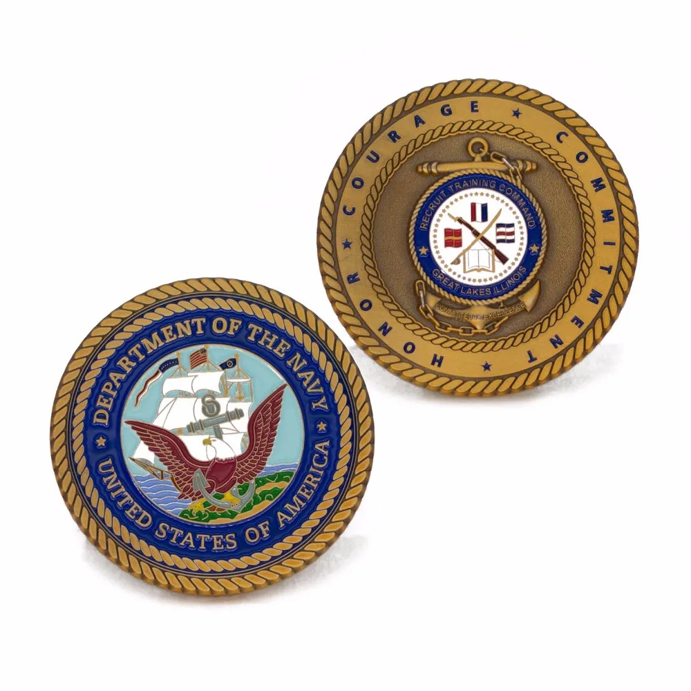 antique-gold-coins-cheap-zinc-alloy-3d-navy-coin-cheap-custom-oem