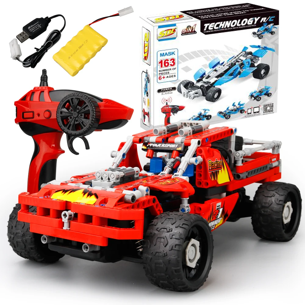

5 In 1DIY Technic Bricks Remote Control Toys Building Blocks Bricks Building block Rc cars Assemble Car Educational toys