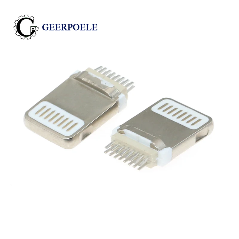 

10 pcs/lot Apple Phone Plug 16 Pin 30V 2A Micro USB Connectors Jack Tail Male Plug Socket Electric Terminals