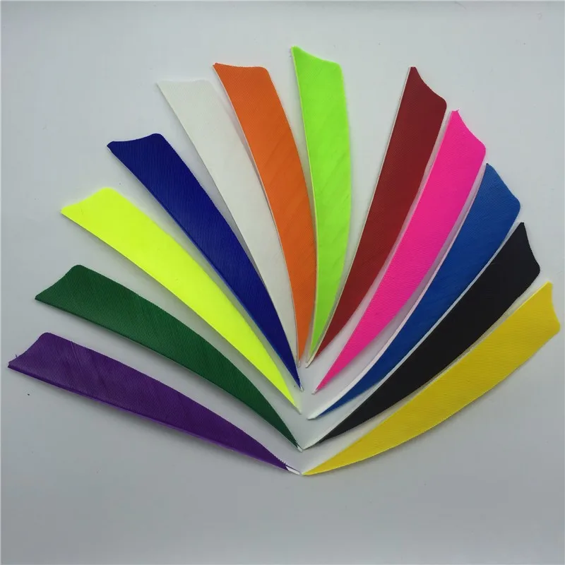Tiro com Arco Flecha de Penas de Peru Flecha de Caça Taça Shield Fletches Pena Acessórios-4 Polegada Schield Fletchings 100pcs 4 5 100pcs 4