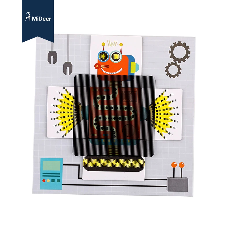 

Mideer Movable Puzzles Gratings Magnetic Puzzles Robots Children's Puzzles Children's Science & Education Early Learning Toys