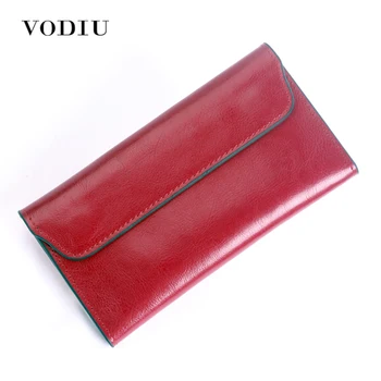 

Women Wallets Leather Long Purses Slim Envelope Phone Magnetic Buckle 2017 Female Leather Card Holder Coin Money Bag Cash Girl