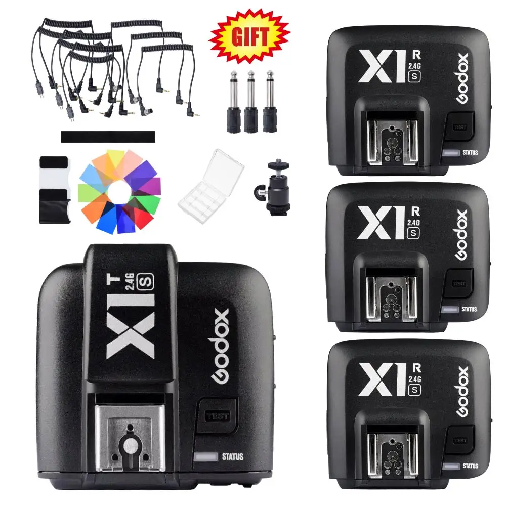 Godox X1T-S 2,4G ttl Flash Trigger передатчик+ X1R-S приемники для sony - Цвет: X1T-S With 3X1R-S