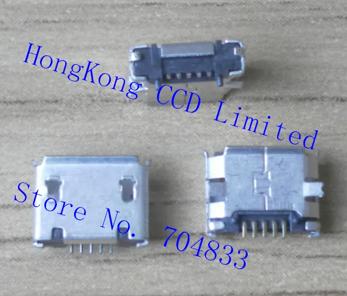

500 шт./лот Micro USB Type B Female 5Pin SMT Socket Jack Port