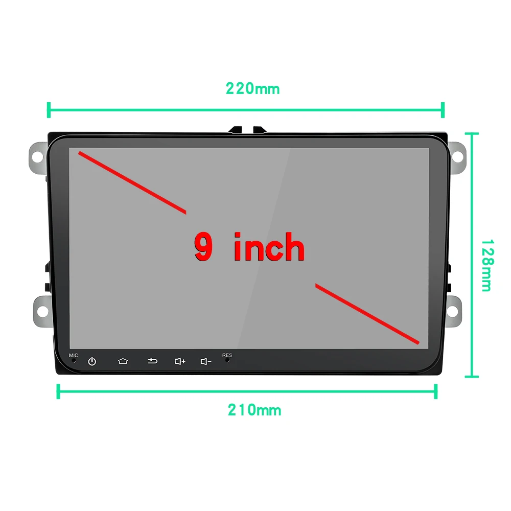 Cheap 2Din 2G(RAM)+32G(ROM) Android car radio 6.0 GPS Navigation Car Autoradio Player For Skoda SEAT Passat Volkswagen Wifi Bluetooth 6