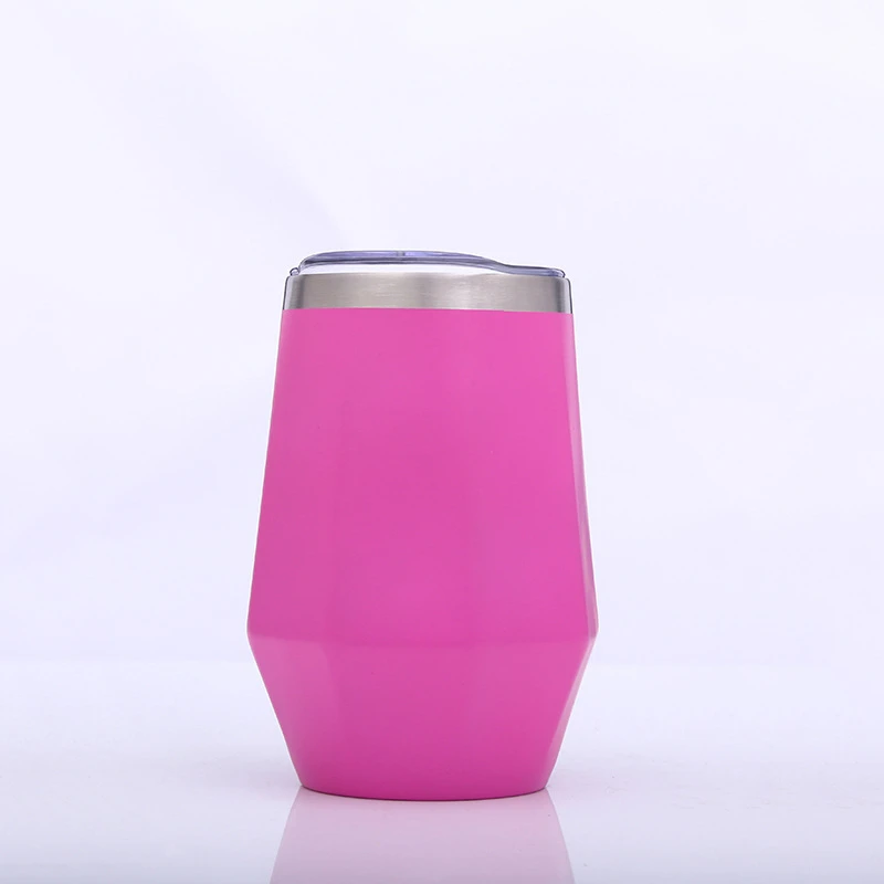 12 унций яйцо в форме stemless из нержавеющей стали вина Вакуумная сушилка закрывашка для вина стеклянный стакан 5 цветов