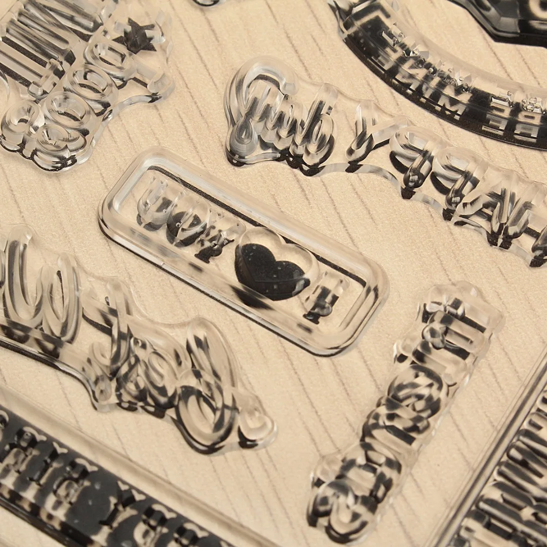 JX-LCLYL 16*11cm Happy Birthday Transparent Silicone Rubber Stamp Cling Seal Scrapbooking