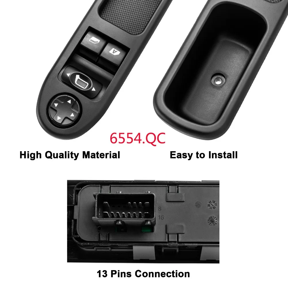 Переключатель Стеклоподъемника YAOPEI 6554.ER/ 6554.KT/ 6554.QC для Peugeot * 207 307 307CC 307SW 6554KT 6554QC