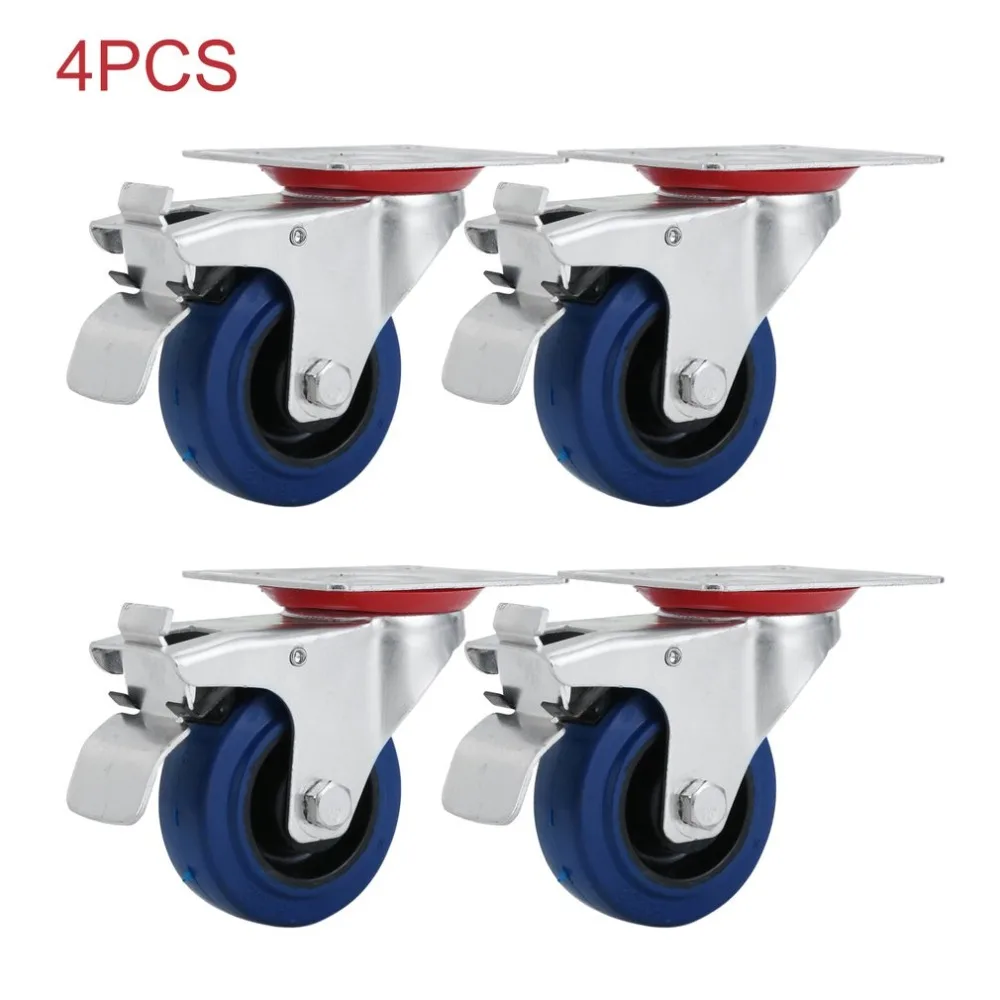 

Durable 4 Inch 100mm Industrial Castor 4 PCS 500kg Load Capacity Transport Rolling Wheel Universal Towing Rollers